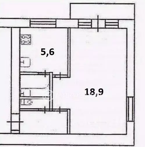 1-к кв. Кировская область, Киров Милицейская ул., 23 (31.0 м) - Фото 2