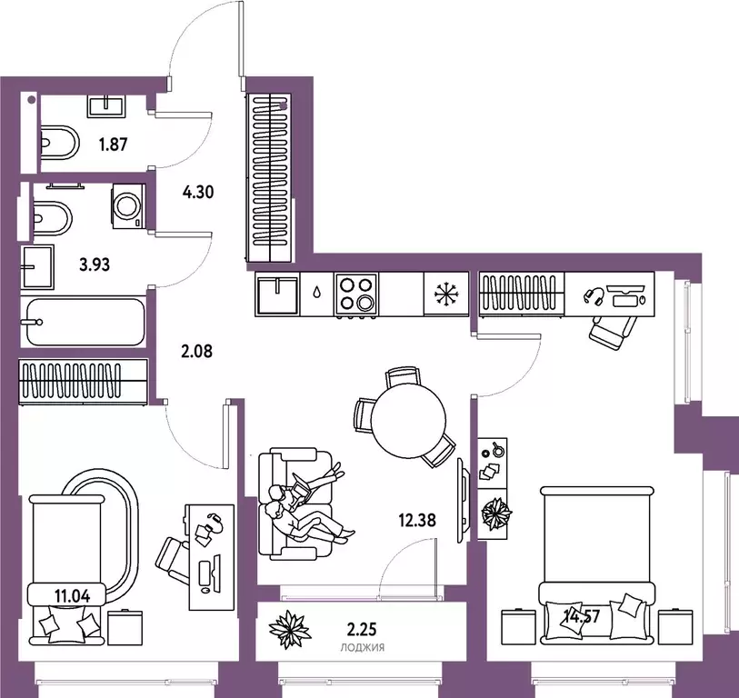 3-к кв. Московская область, Мытищи Страна.Парковая жилой комплекс ... - Фото 1
