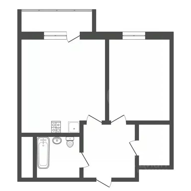 1-к кв. Тульская область, Тула ул. Академика Насоновой, 9А (42.0 м) - Фото 2
