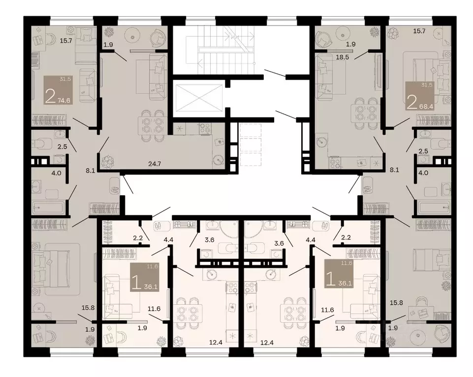 2-к кв. Краснодарский край, Анапа муниципальный округ, с. Супсех ... - Фото 2