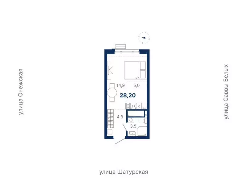 Квартира-студия: Екатеринбург, жилой район Южный, жилая экосистема ... - Фото 0