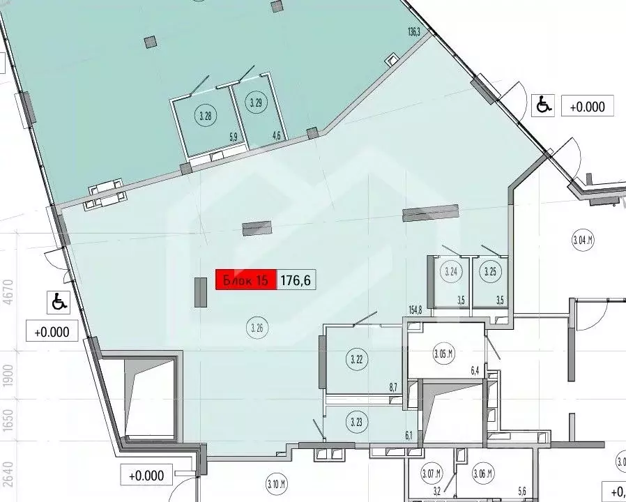 Торговая площадь в Москва Союз жилой комплекс, к3 (177 м) - Фото 2