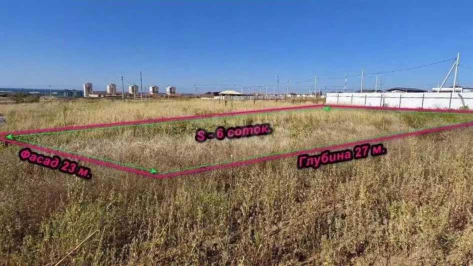 Участок в Краснодарский край, Анапа  (6.0 сот.) - Фото 1