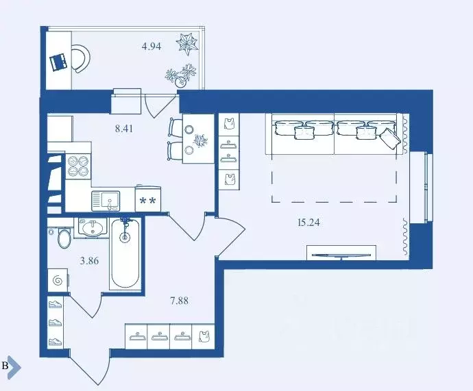 1-к кв. Брянская область, Брянск Деснаград мкр,  (40.33 м) - Фото 0
