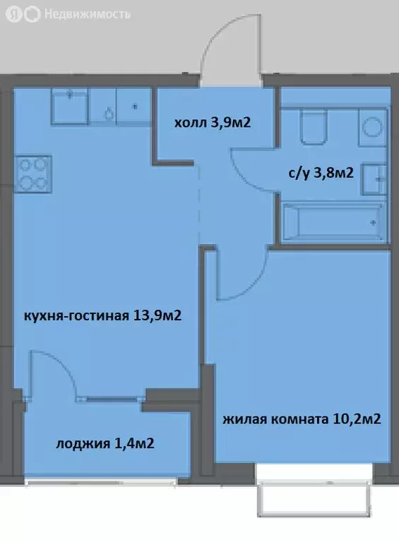 1-комнатная квартира: Казань, жилой комплекс Сиберово, 1 (33.2 м) - Фото 0