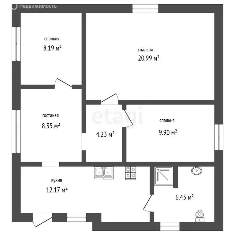 Дом в Добровское сельское поселение, село Андрусово, Верхняя улица ... - Фото 1