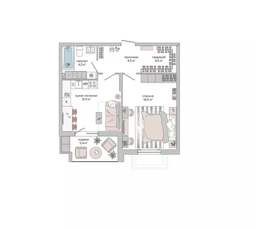 1-к кв. Крым, Судак ул. Инициативных, 80 (48.2 м) - Фото 0