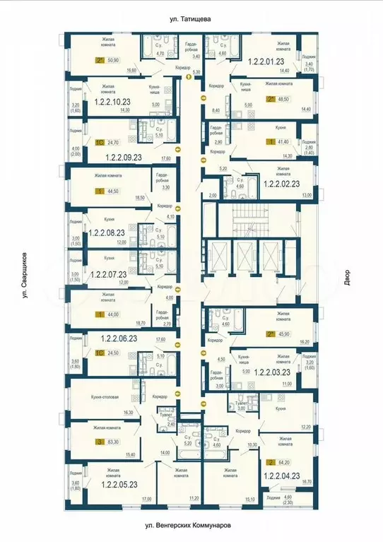 Квартира-студия, 24,7 м, 23/25 эт. - Фото 1