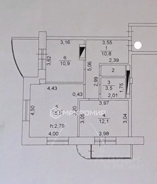 2-к кв. Челябинская область, Челябинск просп. Победы, 382А (57.8 м) - Фото 2