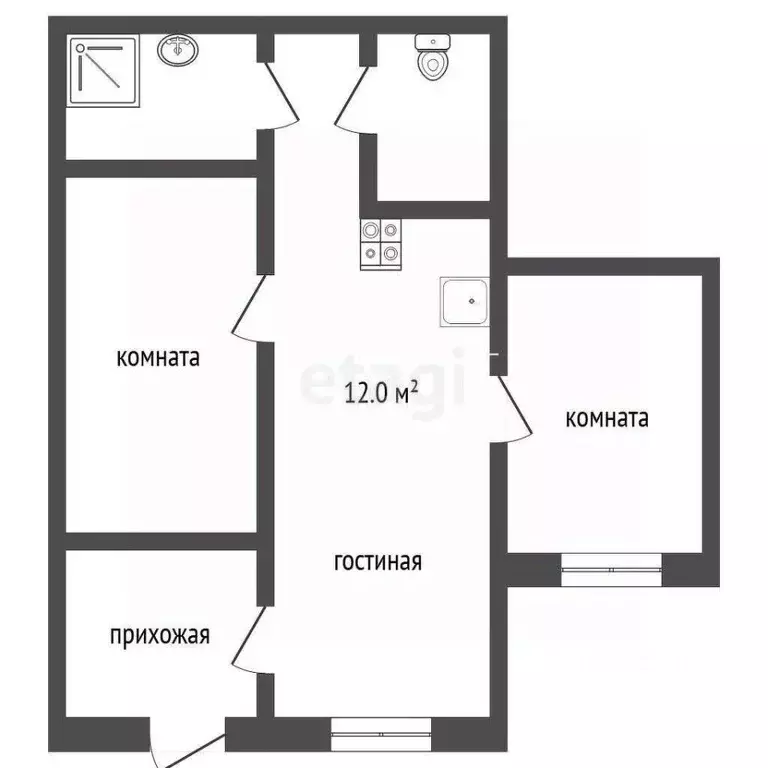 3-к кв. Томская область, Томск Сибирская ул., 102/8 (71.5 м) - Фото 2