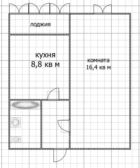1-к кв. Башкортостан, Уфимский район, с. Миловка ул. Аксакова, 5 (33.1 ... - Фото 1