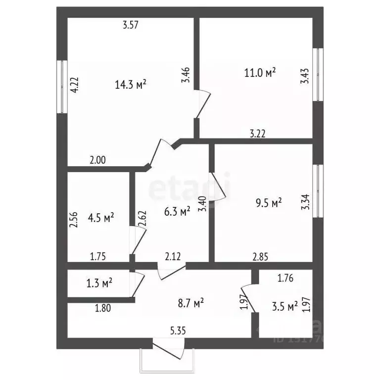 Дом в Ямало-Ненецкий АО, Новый Уренгой проезд Ялтинский, 39 (59 м) - Фото 2