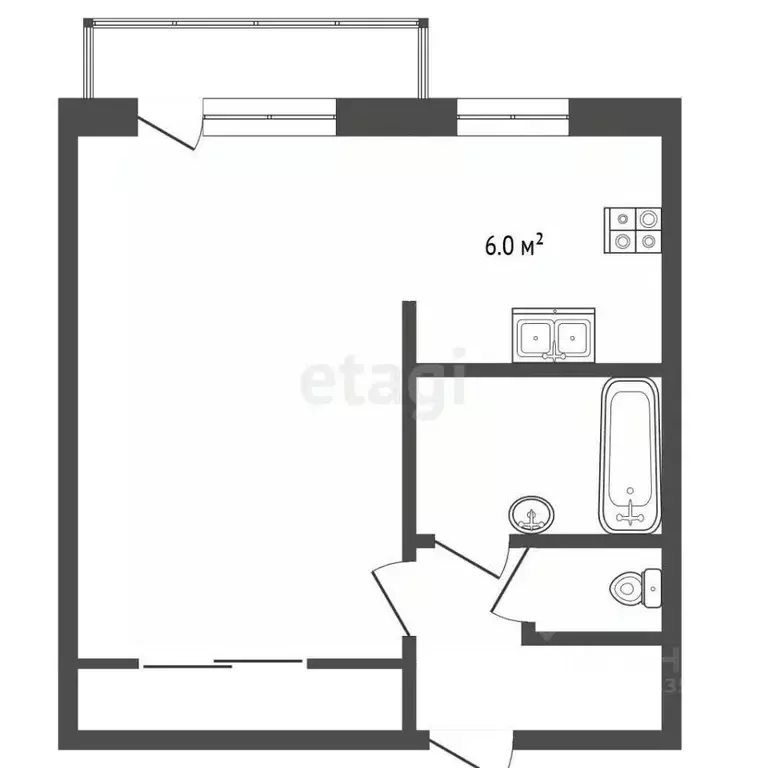 1-к кв. Московская область, Красногорск ул. Кирова, 3 (33.0 м) - Фото 2