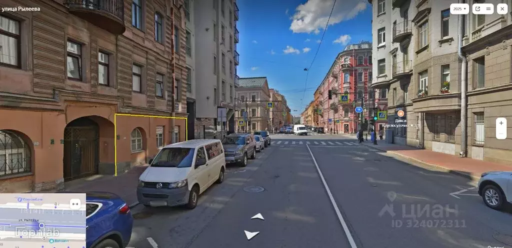 Торговая площадь в Санкт-Петербург ул. Рылеева, 33 (72 м) - Фото 2