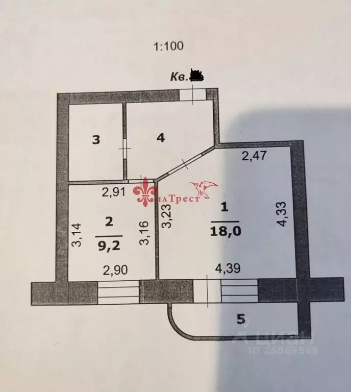 1-к кв. Белгородская область, Белгород ул. Буденного, 6а (40.3 м) - Фото 1