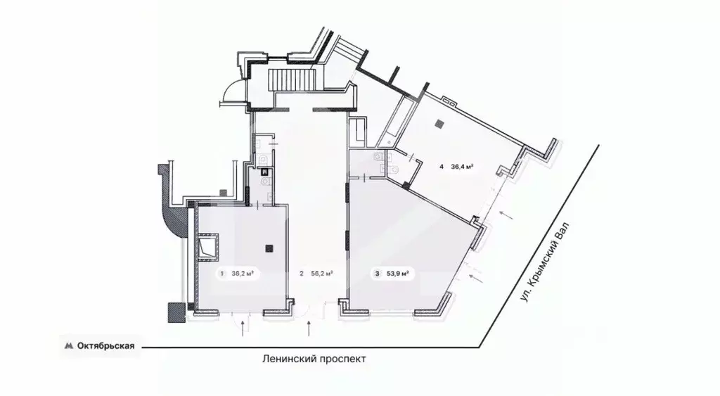 Помещение свободного назначения в Москва Ленинский просп., 2 (36 м) - Фото 2