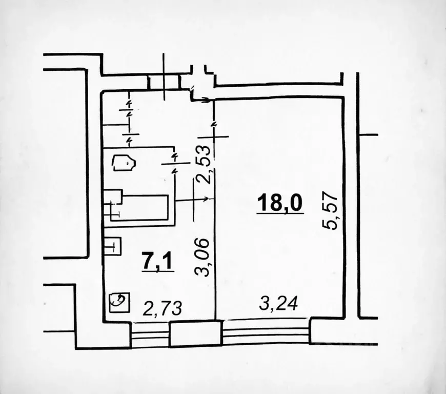 1-к кв. Карелия, Петрозаводск Лесная ул., 5 (33.5 м) - Фото 2