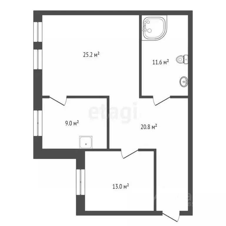 2-к кв. Красноярский край, Красноярск Ленинградская ул., 36 (40.1 м) - Фото 1
