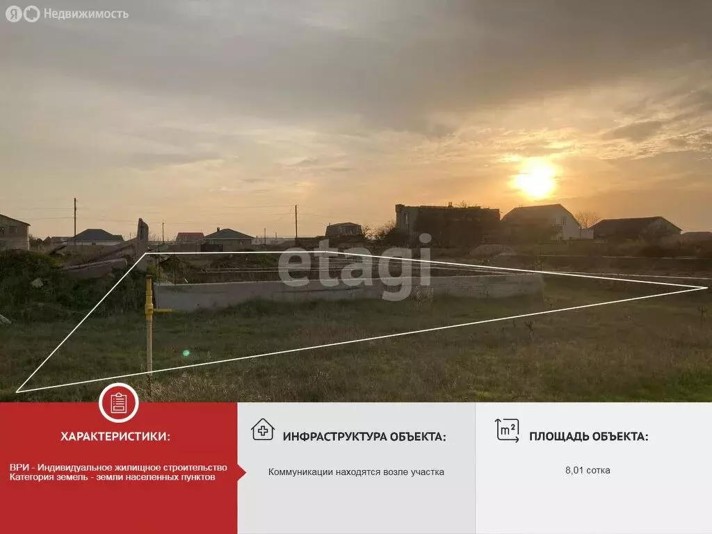 Участок в Суворовское, Солнечная улица (8.01 м) - Фото 2