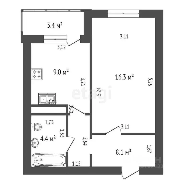 1-к кв. Санкт-Петербург просп. Героев, 26к2 (37.8 м) - Фото 1