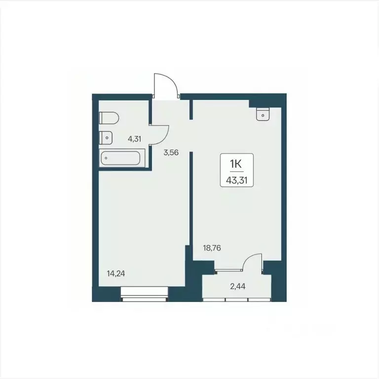 1-к кв. Новосибирская область, Новосибирск ул. Дуси Ковальчук, 385 ... - Фото 1