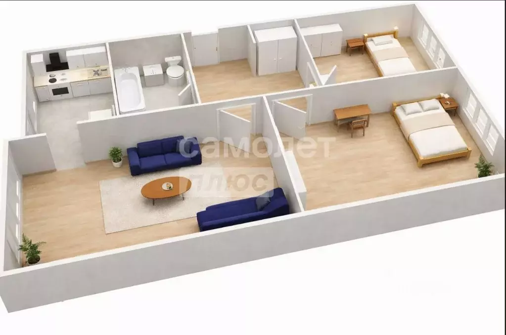 3-к кв. Ивановская область, Кохма ул. Кочетовой, 40 (60.9 м) - Фото 1