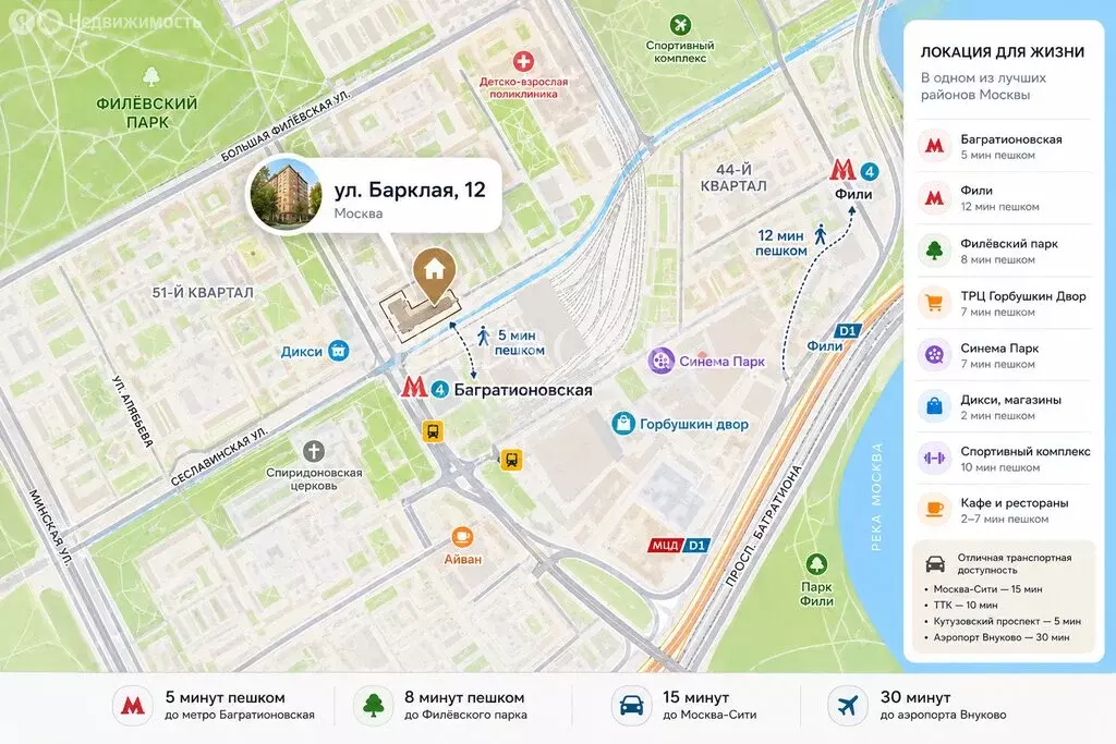 2-комнатная квартира: Москва, улица Барклая, 12 (61.8 м) - Фото 2