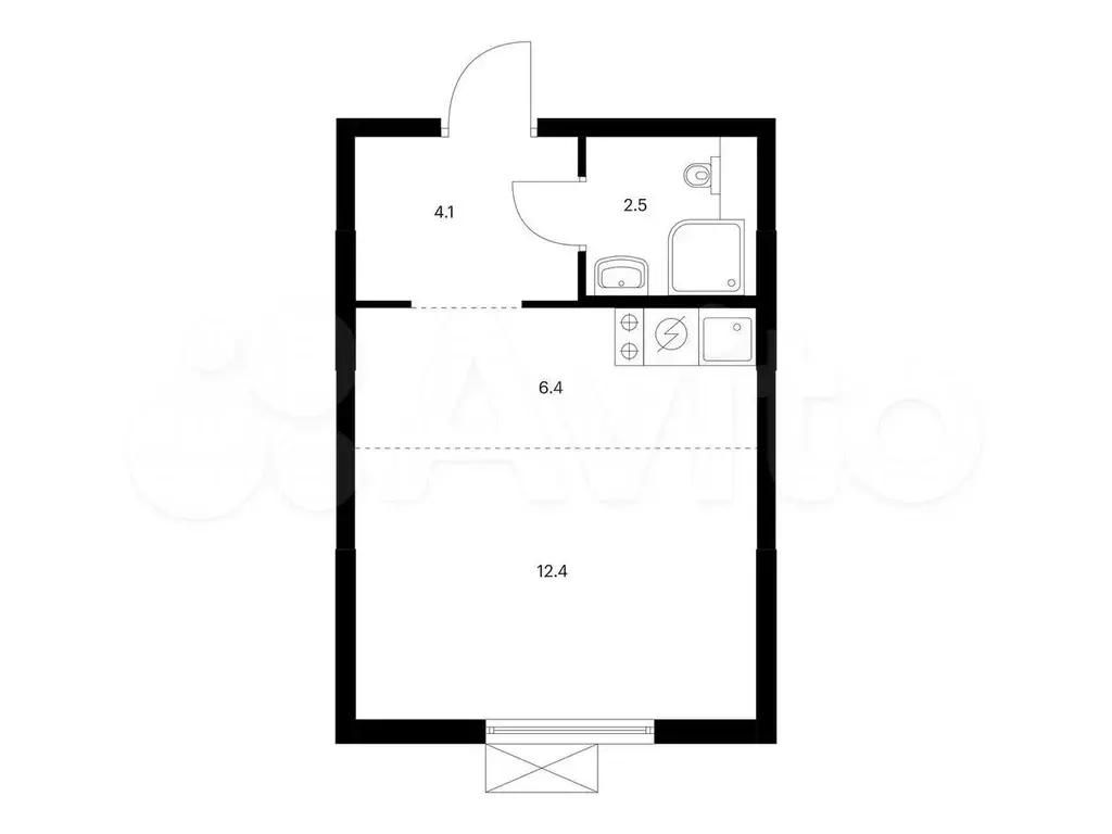 Квартира-студия, 25,4 м, 9/25 эт. - Фото 0
