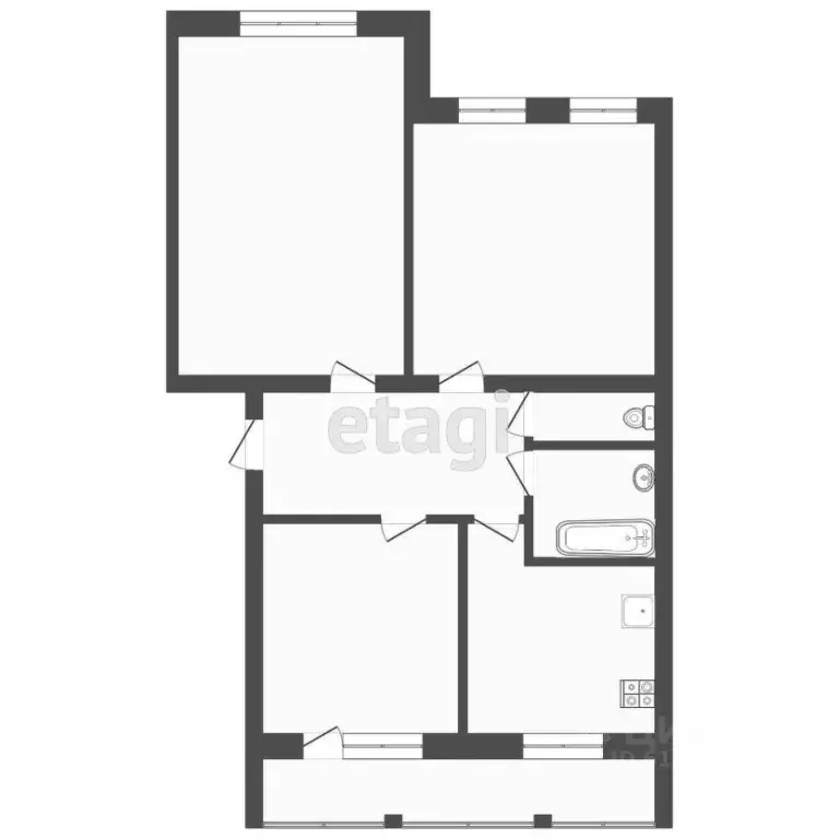 3-к кв. Мордовия, Саранск Садовая ул., 1 (83.7 м) - Фото 2