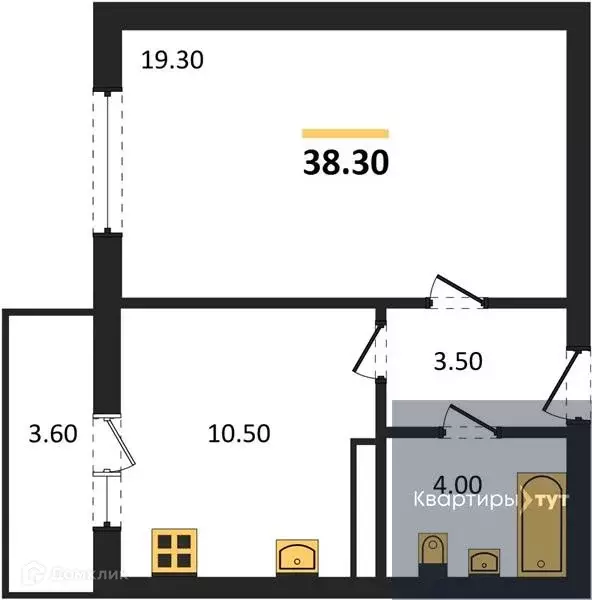 Продаётся 1-к квартира, 38.3 м - Фото 0