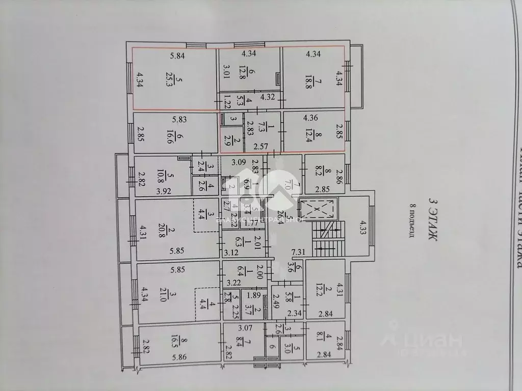 3-к кв. Новосибирская область, Новосибирск ул. Виктора Шевелева, 34 ... - Фото 1