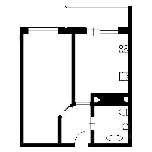 1-к кв. Ленинградская область, Мурино Всеволожский район, Новая ул., ... - Фото 2