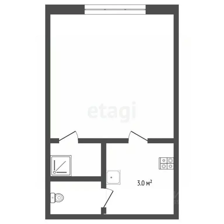 Студия Тюменская область, Тюмень ул. Червишевский Тракт, 68А (18.5 м) - Фото 1