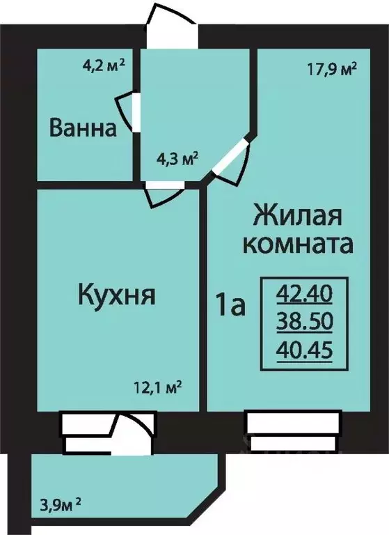 1-к кв. Тамбовская область, Тамбов ул. Имени С.И. Савостьянова, 3 ... - Фото 0