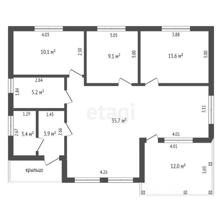 Дом в Вологодская область, пос. Грибково ул. Тимофеевская, 30 (95 м) - Фото 2