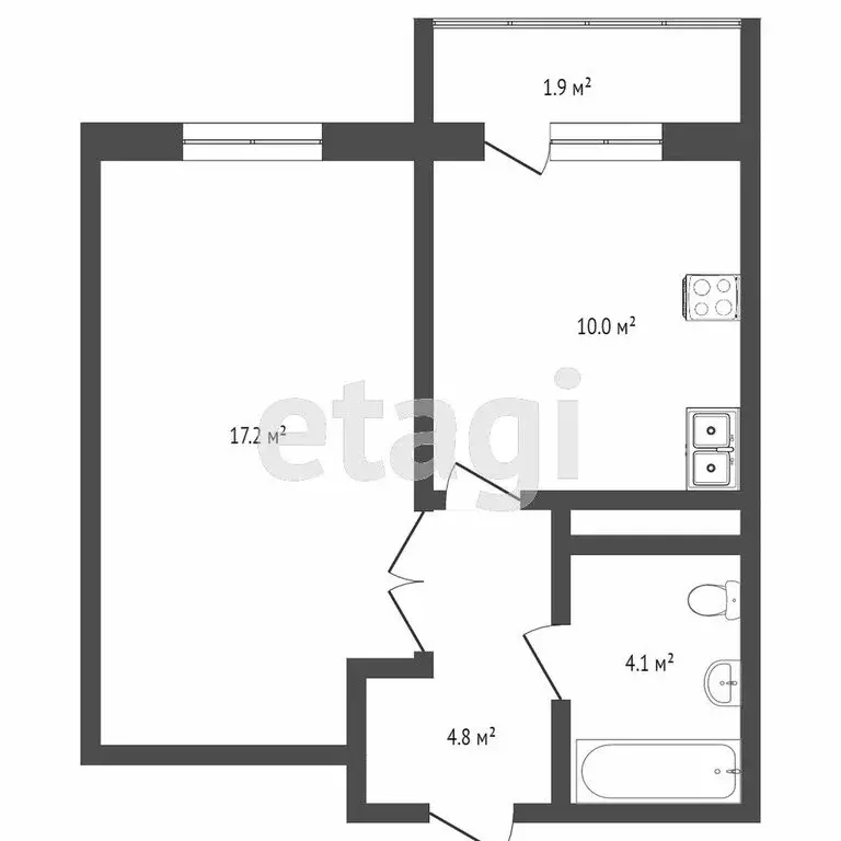 1-комнатная квартира: Мирное, улица Крымской Весны, 5к5 (38 м) - Фото 0