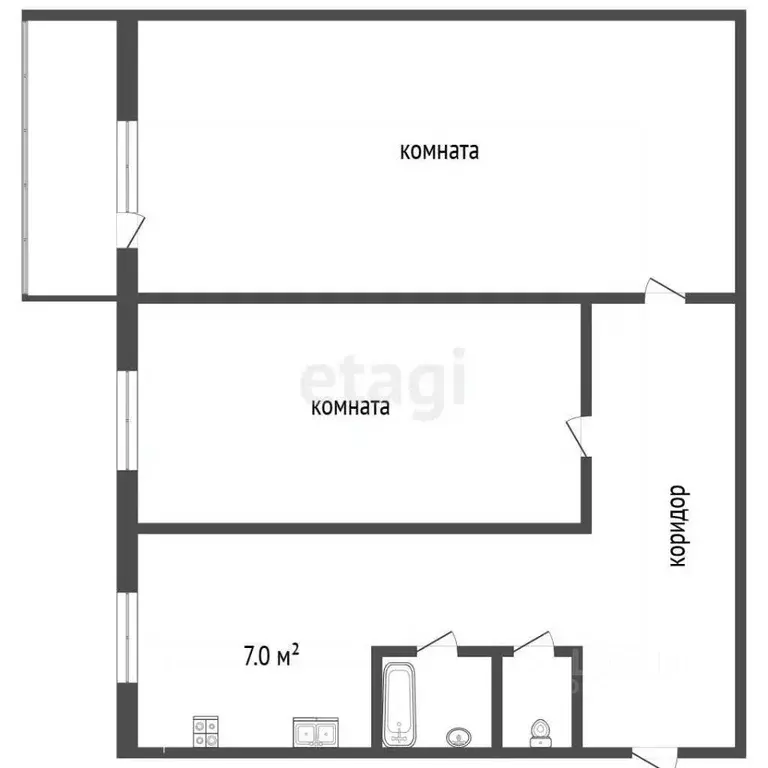 2-к кв. Московская область, Высоковск Клин городской округ, ул. ... - Фото 2