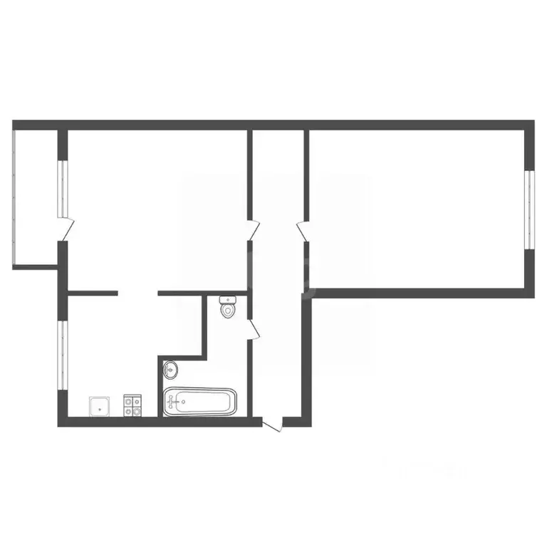 2-к кв. Тульская область, Алексин ул. 50 лет Советской Армии, 21 (47.0 ... - Фото 1