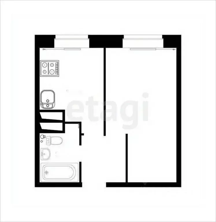 1-к кв. Липецкая область, Липецк ул. Космонавтов, 9 (32.0 м) - Фото 2