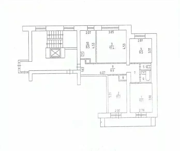 4-к кв. Пермский край, Пермь ул. Желябова, 10 (75.5 м) - Фото 2