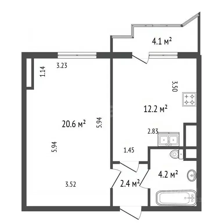 1-к кв. Санкт-Петербург ул. Руднева, 18 (39.4 м) - Фото 2