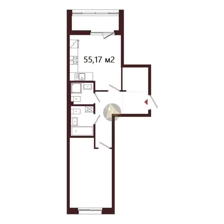 1-комнатная квартира: Сестрорецк, Авиационная улица, 5к1 (55.17 м) - Фото 1