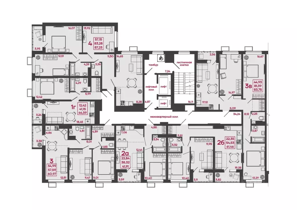 3-к кв. Пензенская область, Пенза ул. Измайлова, 41Б (60.97 м) - Фото 2