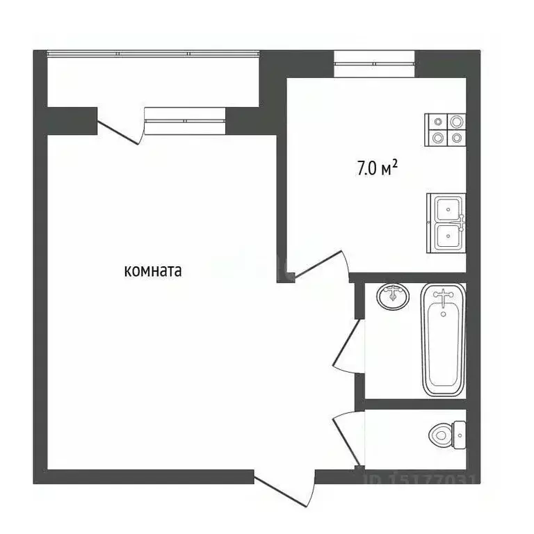1-к кв. Ямало-Ненецкий АО, Муравленко ул. 70 лет Октября, 39 (35.7 м) - Фото 2