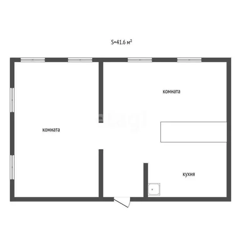 Дом в посёлок Ук, Весёлая улица (39 м) - Фото 0