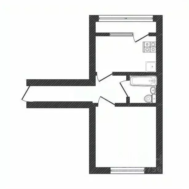 1-к кв. Тверская область, Тверь бул. Гусева, 57 (41.4 м) - Фото 1