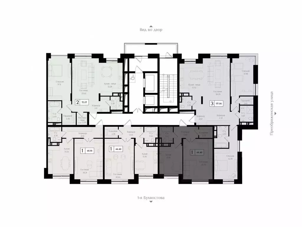 1-комнатная квартира: Москва, 1-я улица Бухвостова, 2к3 (44.5 м) - Фото 1