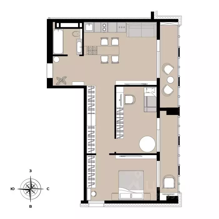 3-к кв. Приморский край, Владивосток Енисейская ул. (71.32 м) - Фото 2