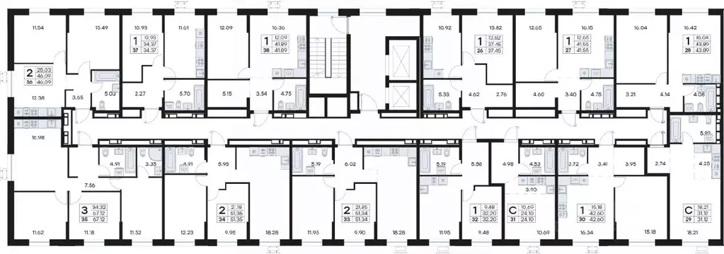 1-к кв. Приморский край, Владивосток Катерная ул., 31/2 (34.37 м) - Фото 1