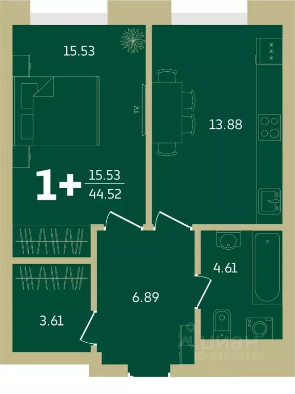 3-к кв. Башкортостан, Уфа Революционная ул., 39/3 (76.65 м) - Фото 0